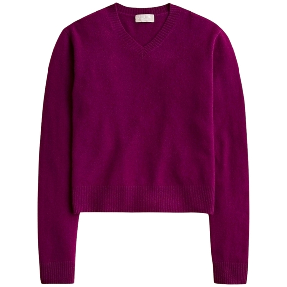 J. Crew Sweaters - New! J. Crew Cashmere High V-neck Classic Fit Sweater in Iris